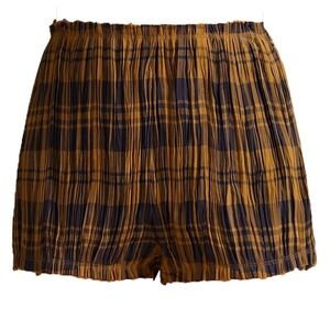 🚨SOLD🚨Khaite Hilary Brown Check Print Shorts